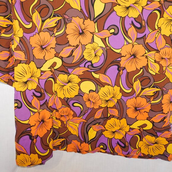 VTG alohaland hallelujah hawaiian shirts Mens 6XT hybiscus Flowers Orange yellow - Picture 10 of 10